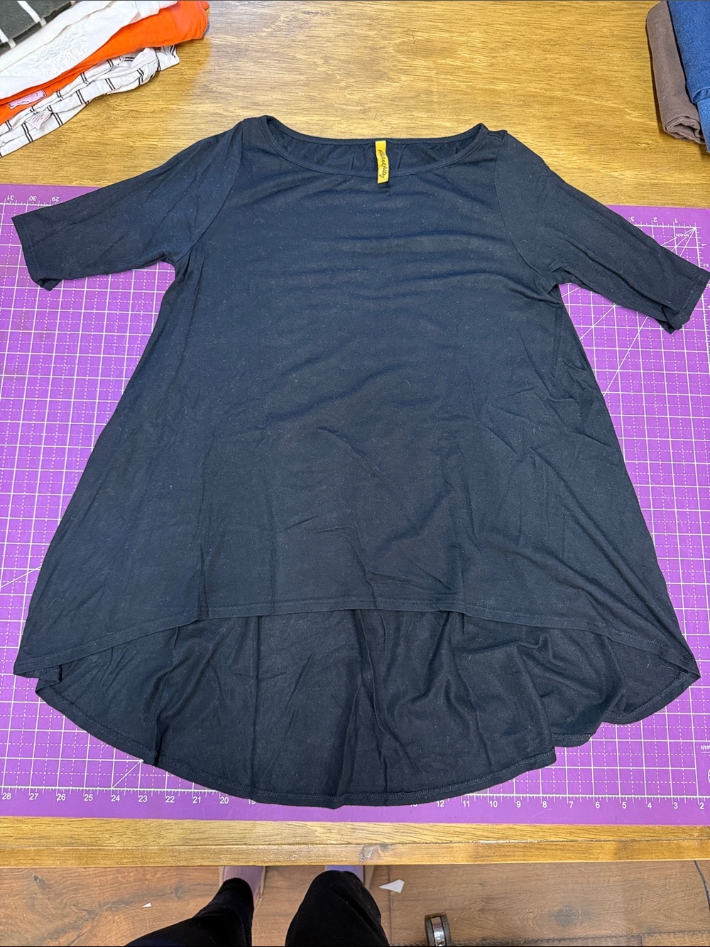 Black Women's High-Low Tunic Top - Rachel Pally
